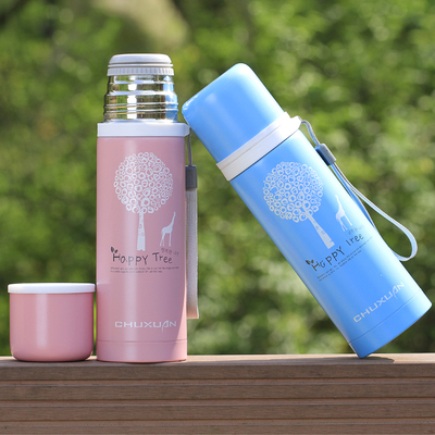 楚轩保温杯女士可爱时尚 小巧便携 学生创意情侣水杯男士泡茶杯子