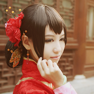 盗墓笔记二月红夫人丫头cos假发