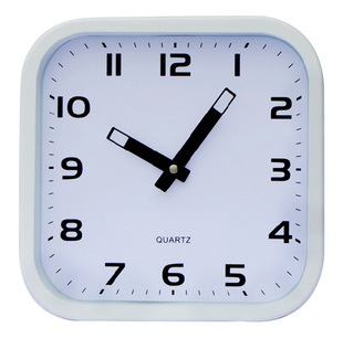 挂钟home时尚简约正方形客厅挂钟静音卧室时钟金属办公室石英钟表 max