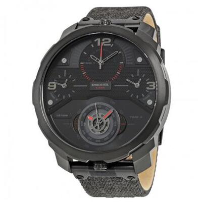 全球代购专柜正品迪赛diesel男手表 machinus 4 timezone black