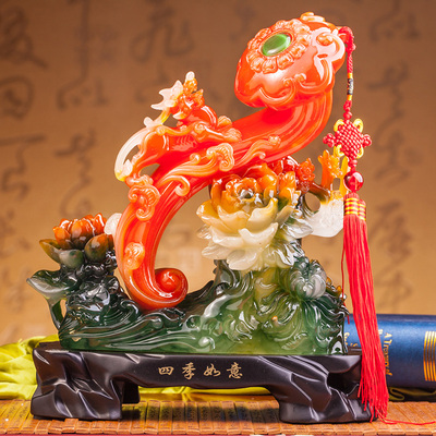 礼艺坊四季如意貔貅花开富贵商务礼品工艺品摆件招财摆设家装饰品