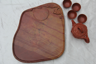 茶盘 厂家直销 正宗临朐青州红丝石茶盘茶海 规格30*26*3