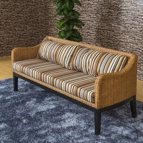 高档组合藤沙发藤椅茶楼酒店会所藤木沙发双层编织藤家具藤制品