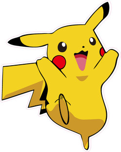 动漫皮卡丘大号旅行箱行李箱苹果电脑笔记本儿童卡通贴纸贴画a403