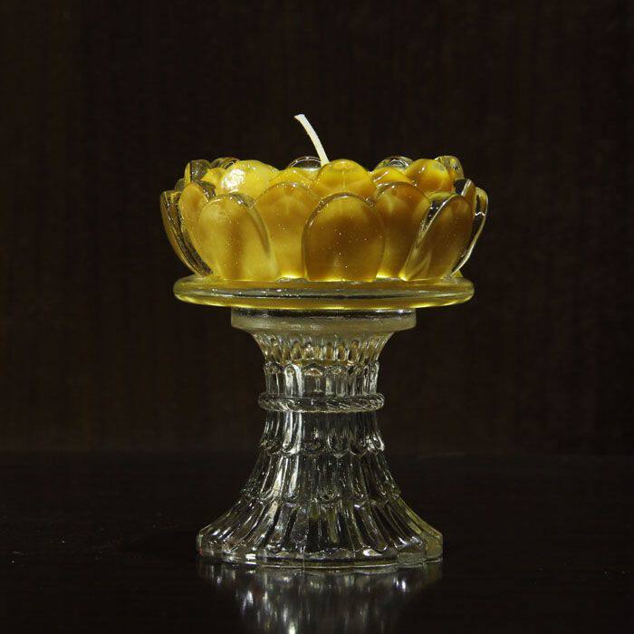 佛缘阁佛教用品,供灯,供油,酥油灯12小时高脚玻璃莲花灯结缘价