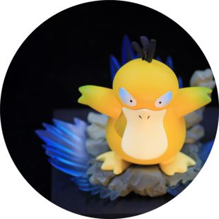 口袋妖怪 口袋工作室 技能博物馆 口袋妖怪 念力 可达鸭 原创 gk 手办