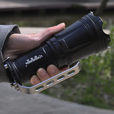 新狂蟒户外狩猎超氙气强光手提手电筒l2远射打猎探照灯18650充电