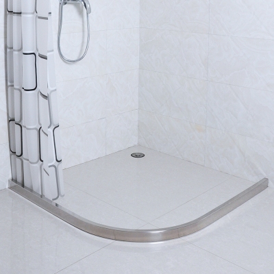 草屋人sus304不锈钢弧形挡水条l型浴室卫生间防水条支持尺寸定做