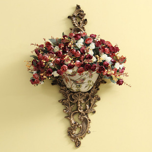 欧式壁挂花瓶壁饰创意墙饰家居客厅挂饰墙面装饰品复古墙壁上挂件