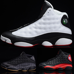 伯爵aj13篮球鞋 乔13熊猫 男女鞋高帮 黑红全黑伯爵309259104