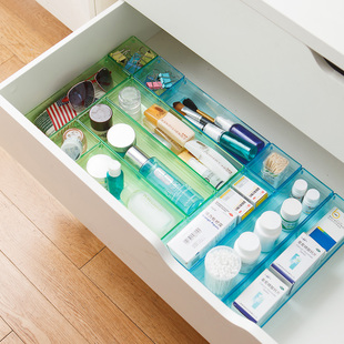 透明塑料多用桌面收纳 居家百货北欧风可叠加杂物抽屉分类整理盒