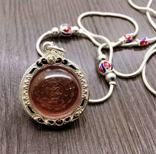 开光泰国佛牌代购正品泽度金助事业助人缘男女情侣款长款项链挂件