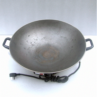 桥牌炒锅调温型生铁铸铁炒锅老式电炒锅电热锅电火锅电锅无涂层40