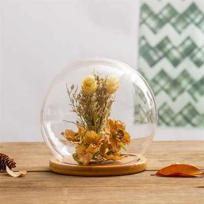 永生花罩创意diy透明球形玻璃罩景观罩装饰罩子微景观花瓶礼品罩
