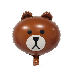 7月新款:氢气球氦气球铝箔气球装饰派对路引儿童玩具-布朗小熊