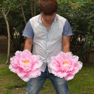 舞蹈道具花牡丹手拿花儿童幼儿园广场舞仿真跳舞表演花伞开幕式