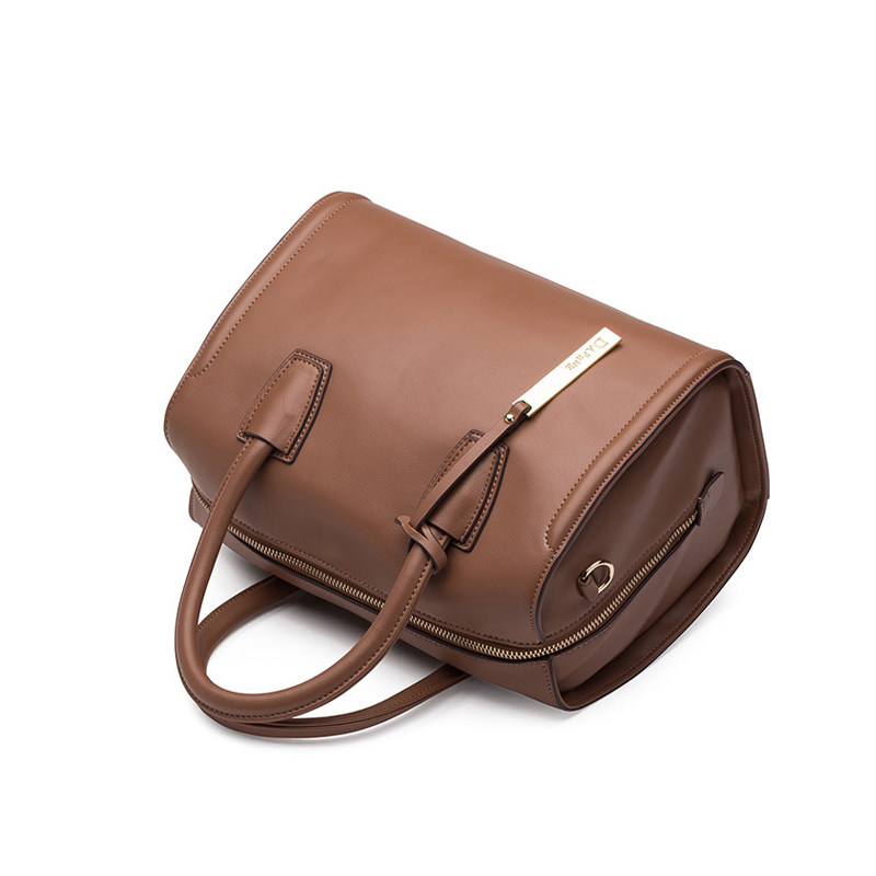 daphne/达芙妮包包 春夏款时尚简约漆皮软面手提水桶包1015483027