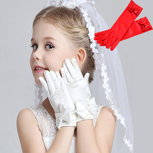 冰雪奇缘艾莎手套灰姑娘儿童公主礼服多色手套演出主持舞台配饰