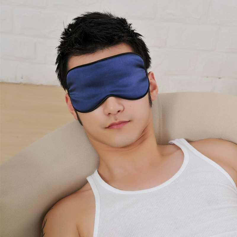 高端100桑蚕丝男士专用安神睡眠双面真丝睡觉眼罩遮光透气可调节
