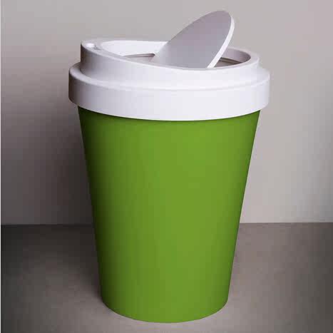 泰国进口qualy 咖啡杯垃圾桶时尚欧式家用客厅办公室卫生间纸篓