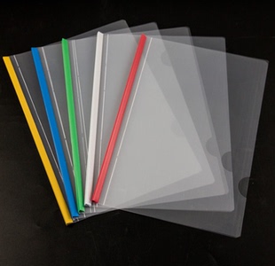 定做a4拉杆夹办公透明抽杆夹 资料夹 文件夹加厚厂家定制 pp夹子