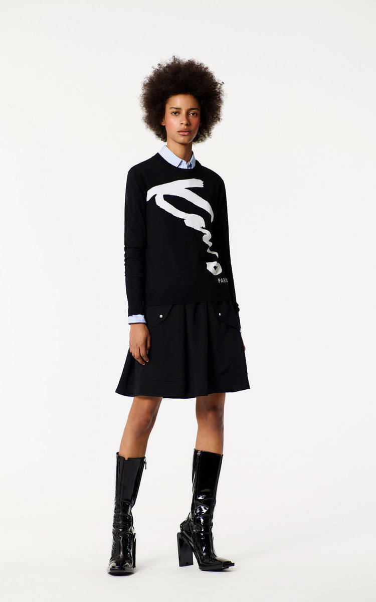 意大利代购正品kenzo高田贤三 女装新款休闲针织衫f762to553810