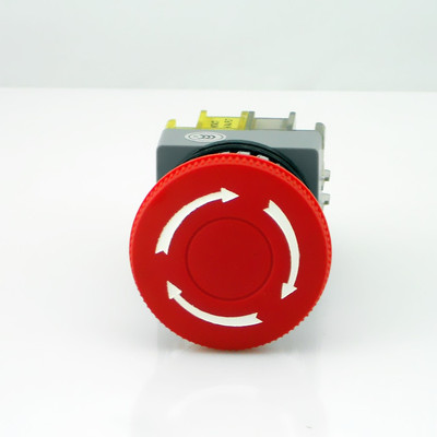 正品韩国凯昆 急停开关 安全开关紧急停止 自锁b25-81开孔25 30mm