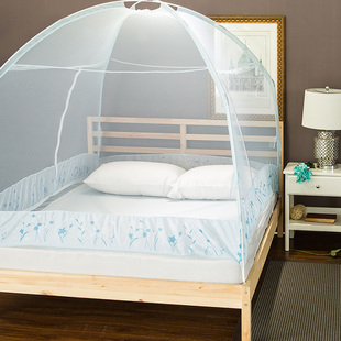 蚊帐三开门拉链1.8m床蒙古包双人不锈钢1.2米家用宫廷1.5m床防蚊