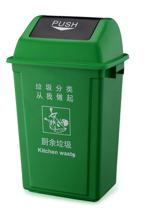 现货塑料分类双桶垃圾桶30l新料40l室内户外环卫脚踏带盖开票印字_不