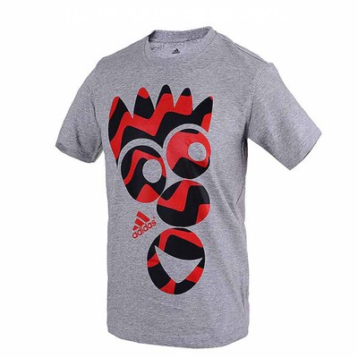 adidas 阿迪达斯短袖男子篮球 篮球图案t恤 aa5520 f81671