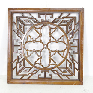 苏作老窗花 杉木攒结十字海棠纹花窗 苏工老窗户 老料新作挂屏