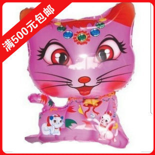氢气球批发 氢气机批发 卡通气球 铝膜气球 太空气球-小花猫