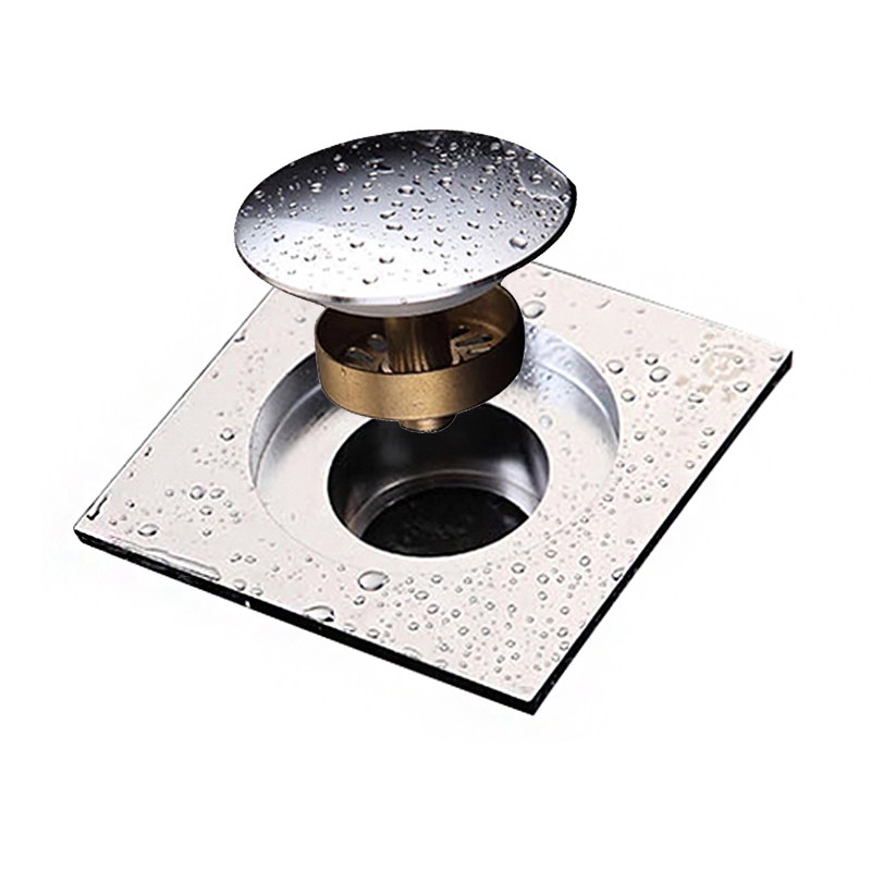 老铜匠全铜地漏浴缸弹跳防虫防臭地漏堵头水池密封全铜地漏d10110