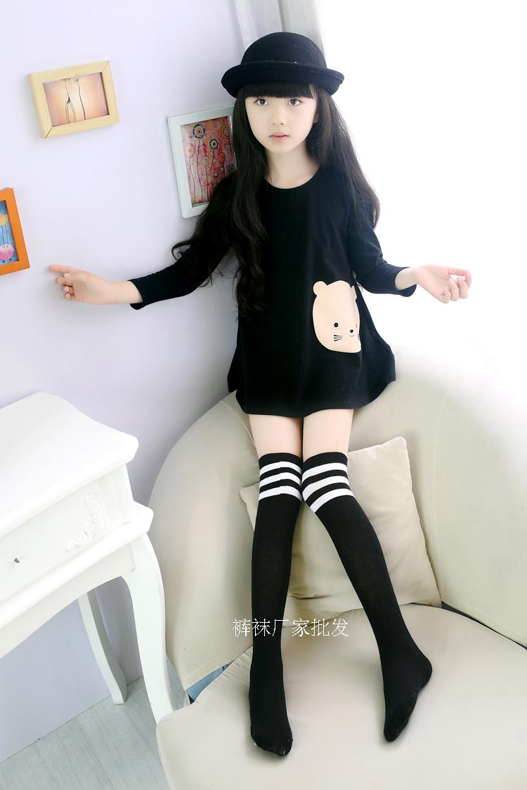 儿童长筒袜女童中筒袜男童足球袜宝宝高筒袜学生运动袜子纯棉过膝