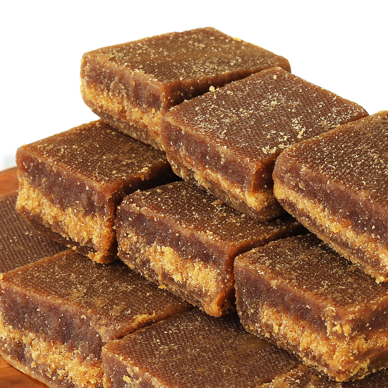 百寿元广西正宗土红糖农家黑糖纯手工老红糖块粉甘蔗糖食糖500g*2_爱