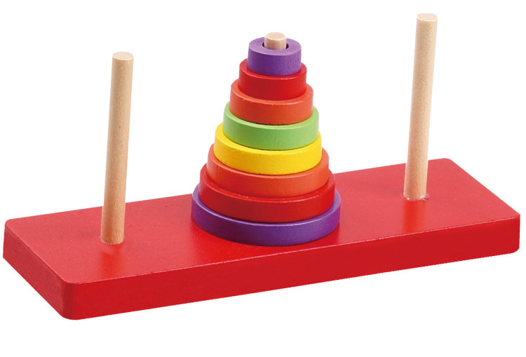 木制汉诺塔 河内塔问题 小学数学奥数教具儿童益智玩具叠叠乐包邮