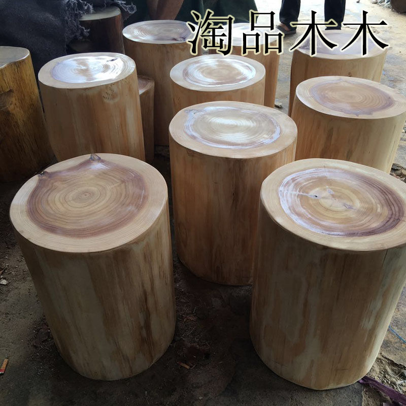 自制圆木凳子图片,如何木墩凳子,木工椅子尺寸图_大山谷图库