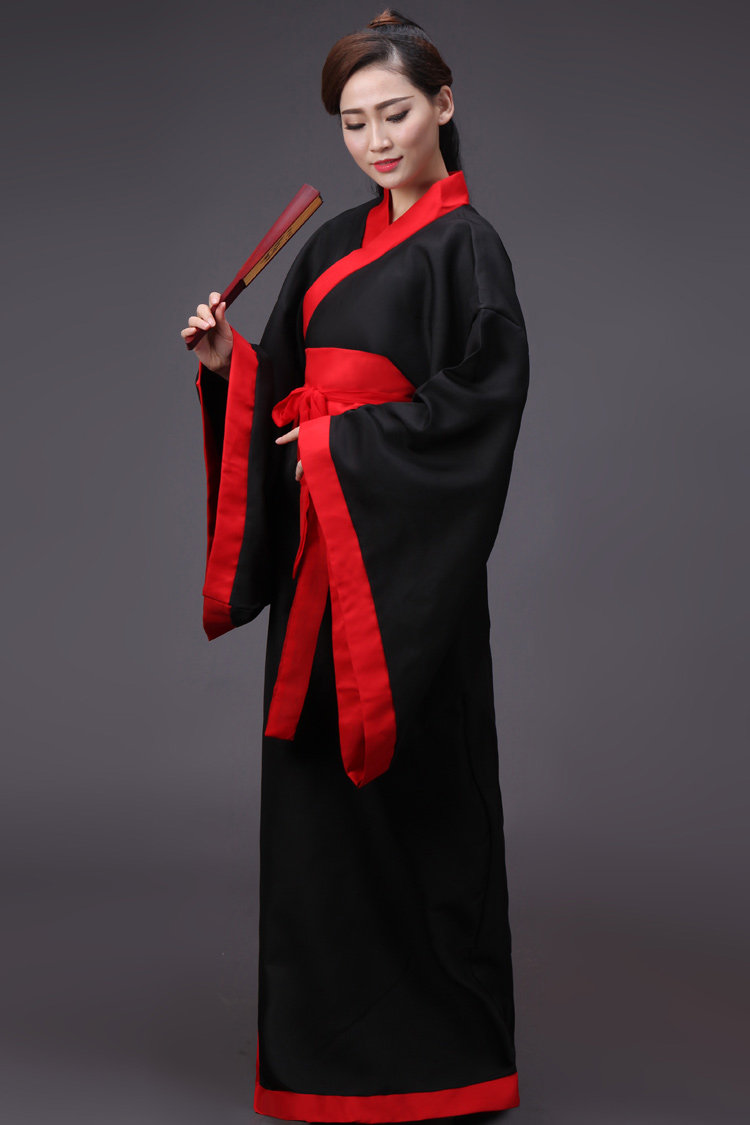 汉代直裾深衣,曲裾深衣和直裾深衣,汉代曲裾深衣_大山谷图库