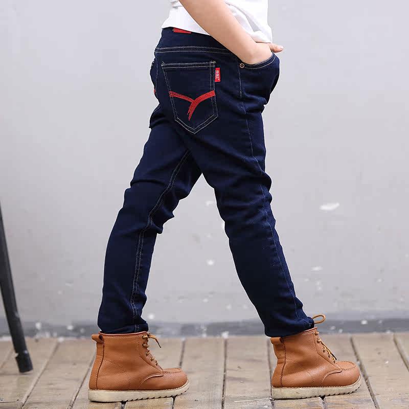 4新款男童牛仔裤春秋款春季小男孩长裤子休闲5儿童装6潮7春装9岁8