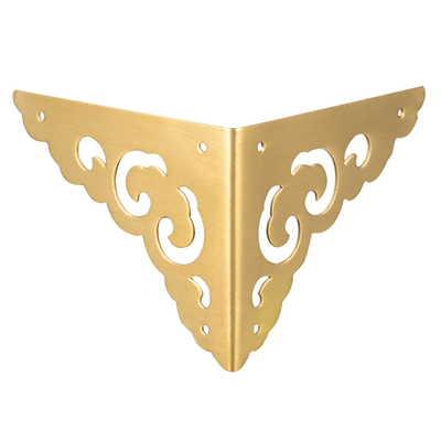 小巧铜中式仿古纯铜包角金属护角家具角花全铜包边樟木箱铜配件