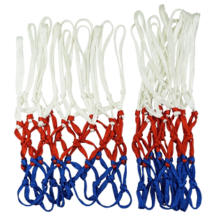 扁編織加粗籃網專業籃球網 籃框網 標準籃筐網兜籃圈網紅藍白籃網