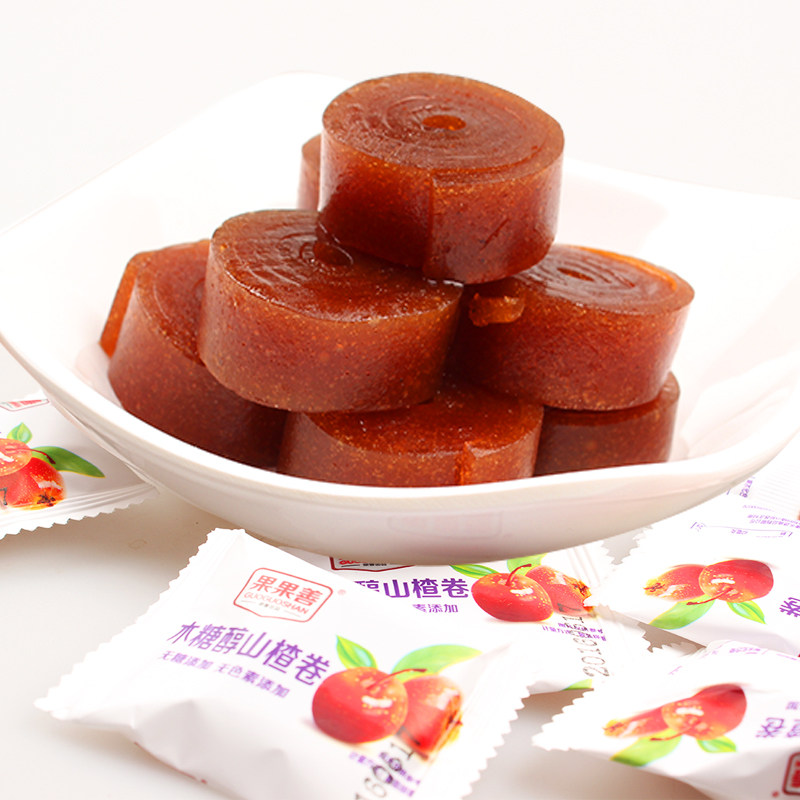 包邮无糖山楂卷木糖醇山楂糕200g*3袋果丹皮果铺休闲零食