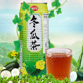 台湾进口冬瓜茶 味丹冬瓜汁饮料490ml*24罐整箱 茶类植物饮品