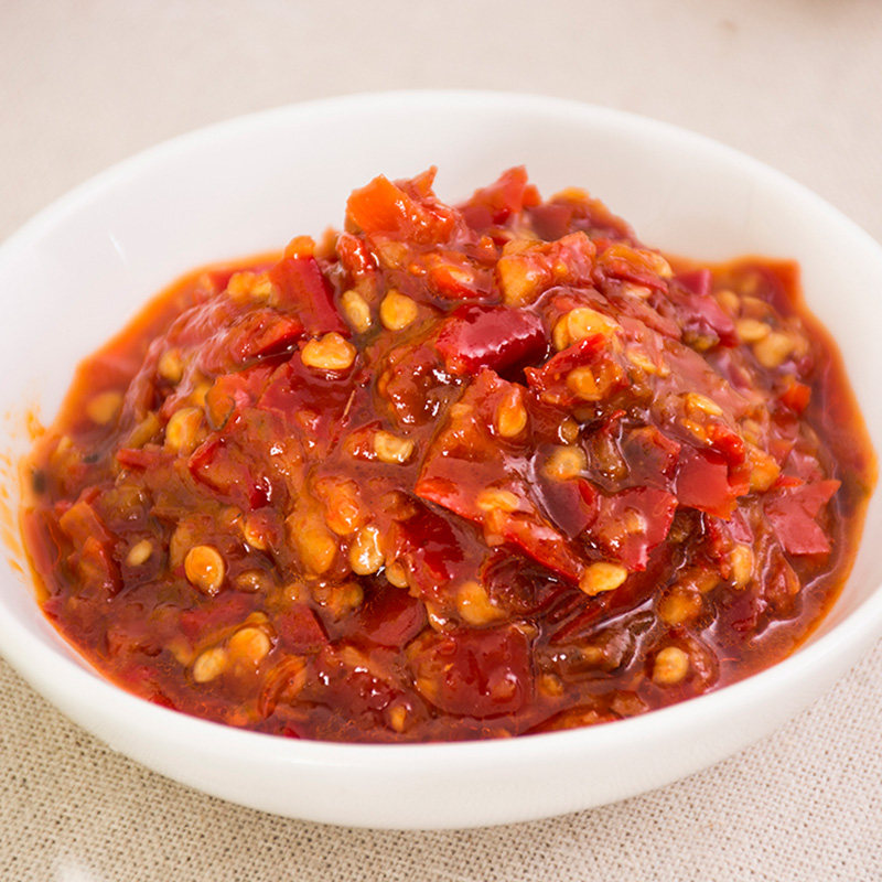 贺福记鱼头剁椒红辣椒120g*1袋 湖南特产剁辣椒酱调味料品