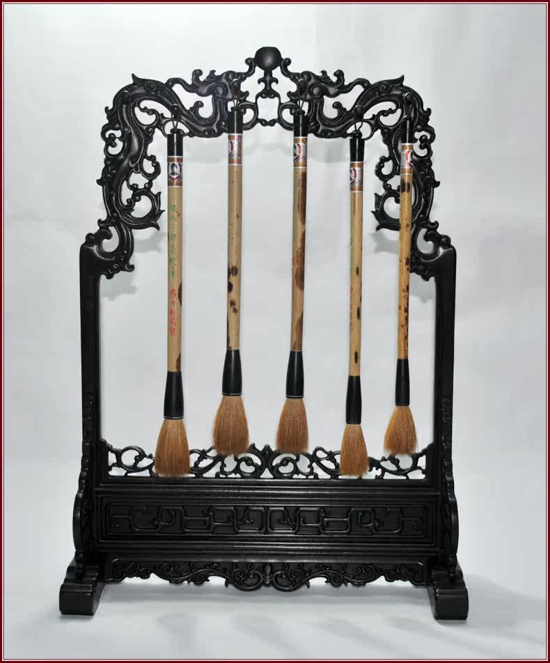 戴月轩毛笔【纯冬狼毫提笔1号】纯狼毫短锋笔隶楷行出锋48直径13