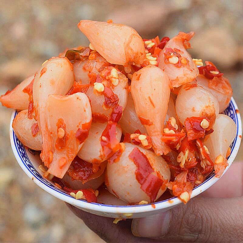 包邮云南开远水晶酸甜藠头500克瓶装 腌制荞头坛子泡菜酸辣下饭菜