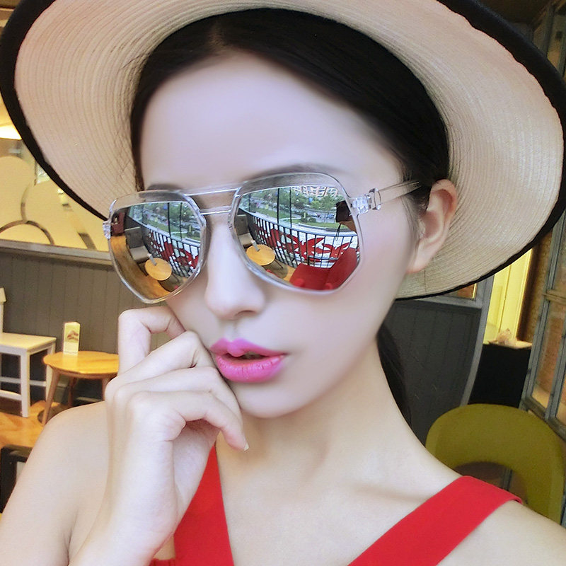 2016墨镜潮男女明星款彩膜太阳镜圆形反光潮人太阳镜复古炫彩眼镜