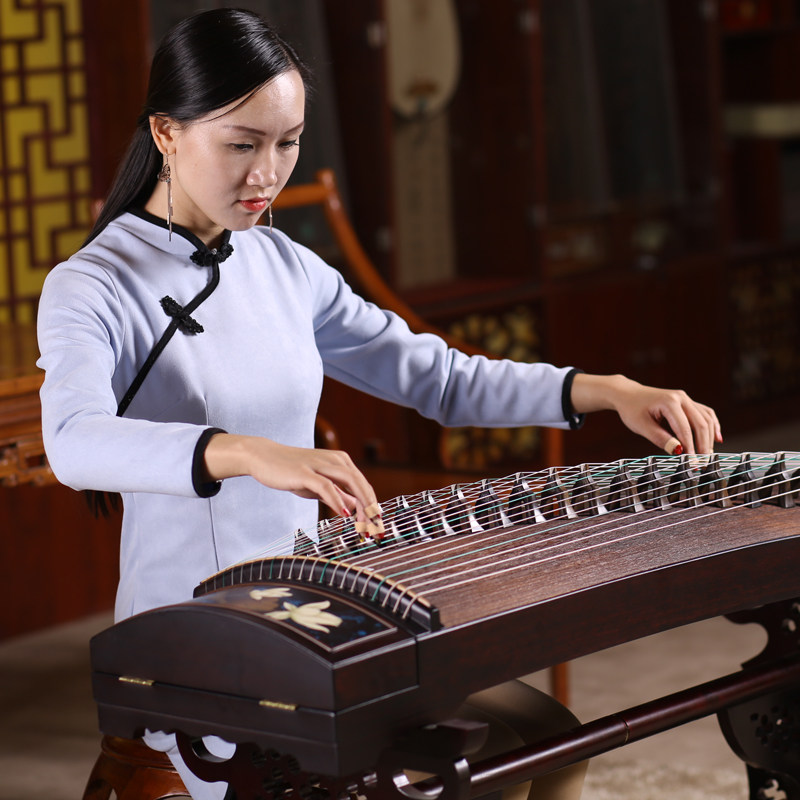 祥音迷你小古筝初学者专业考级演奏便携式实木儿童教学古筝