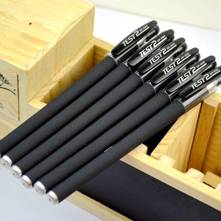 晨光文具考试用品孔庙祈福a4801中性笔签字笔碳素黑0.