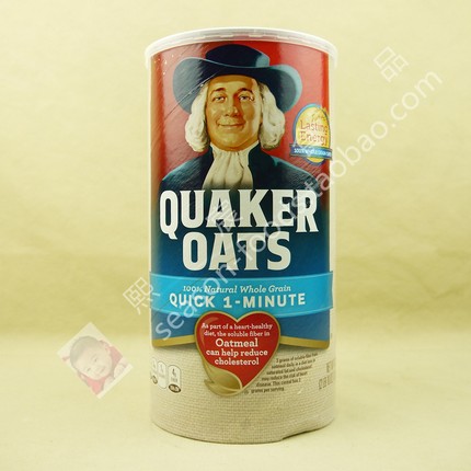 桂格quaker 速食燕麦片quick-1 minute oats营养代餐早餐冲饮即食_不